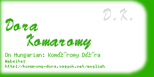 dora komaromy business card